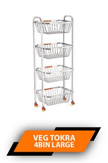 Priya Kitchen Veg Tokra Stand 4bin Large